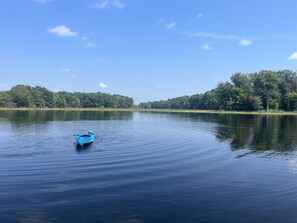 When it's warm, we kayak our serene lake