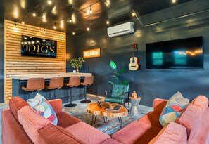With comfy seating and a variety of games, this game room is designed to be your ultimate relaxation and entertainment hub.