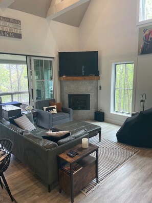 Living room with smart tv. 