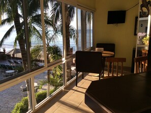 all front with glass, beaufiul view