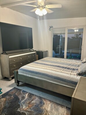 Master bedroom with beautiful sunset and water views, morning, noon and night. 