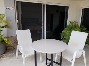 terrace and studio door