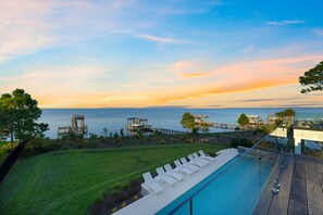 Le Maison Blanc - Luxury Waterfront Vacation Rental House with Private Pool, Hot Tub, Fireplace, and In-Home Movie Theater in Miramar Beach, Florida - Five Star Properties Destin/30A