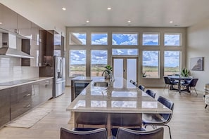 Luxury kitchen with plenty of space to gather and prepare your meals. 