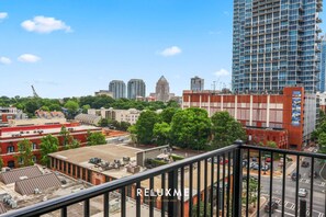 Take in Uptown Charlotte’s skyline from your own balcony, an ideal spot for morning coffee or evening relaxation.