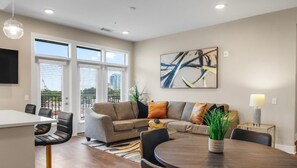 Spacious living room with a bright Charlotte views.