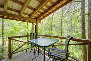 Private Deck | Outdoor Dining | Forest & Pond Views | Hiking Trails On-Site