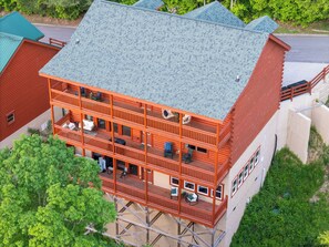 Aerial view of the house