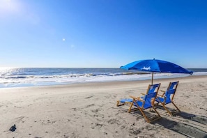Chair & umbrella rentals available throughout the Island, ask us for recommendations!