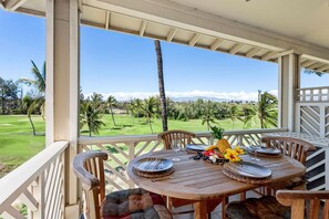 Private lanai with view of the fairways