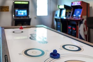 Located in the attached garage. Main level