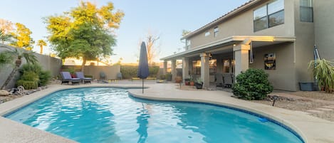 House, Pool, Water, Swimming Pool, Chair
