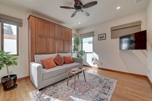 Murphy bed with couch