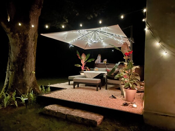 Evening relaxing in the garden