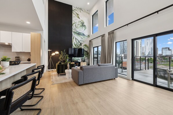 Open concept living/kitchen/dining area