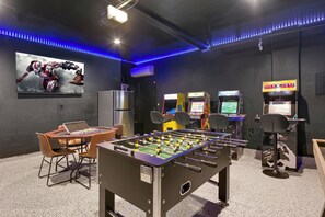 Enter the new remodeled ultimate game room!