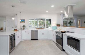 Udated Stainless Kitchen with Great Surround Views and Wine Fridge