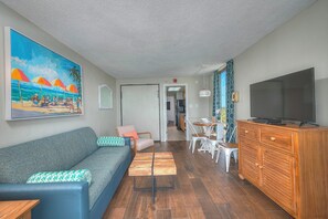 Enough room for the whole family to sit around the TV for movie night.