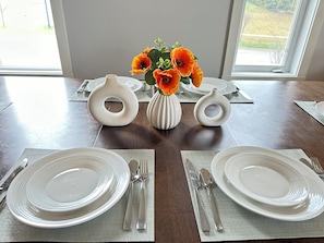 dining room with the view of golf course