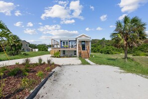 Front elevation view from volleyball/badminton court