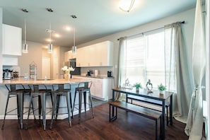 Dining area and additional bar style seating