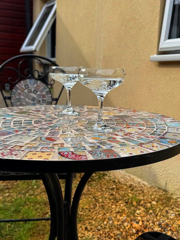 Enjoy a drink on the patio garden