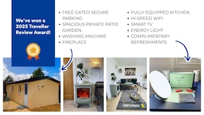 Free parking and amenities at tiny house airbnb