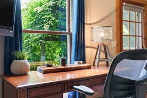 The Hidden Gem workspace in the master bedroom