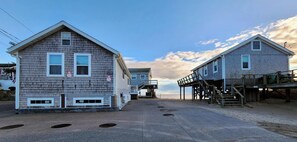 Parking lot and beach access is shared with neighboring properties