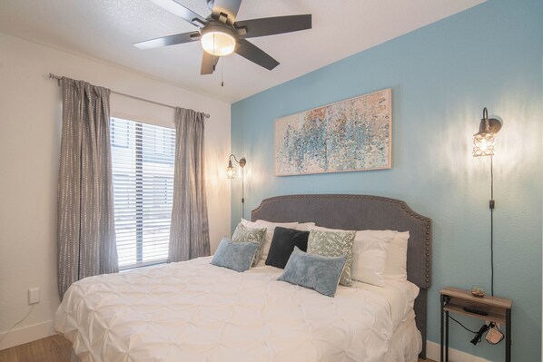 Unwind in luxury on our spacious King bed - your dream escape awaits.