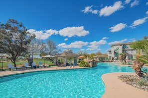 Dive into relaxation! Our outdoor pool is calling your name.