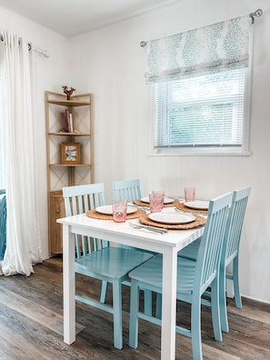 Dining table off the kitchen and living room