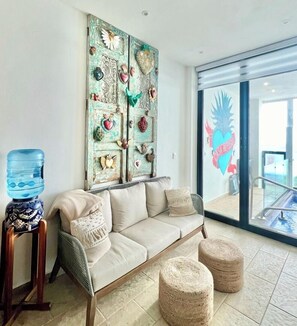 Living area with sea view
