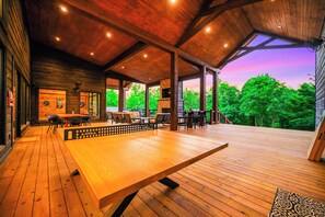 Guests will enjoy the ping pong table in our expansive outdoor area