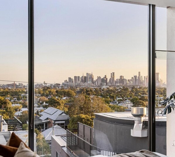 Incredible city views from bed!