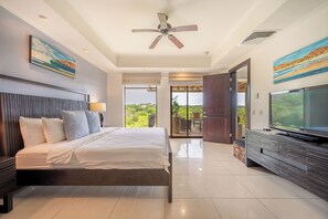 Open the sliding doors to drift asleep each evening to a warm breeze on soft linens and a comfortable mattress.