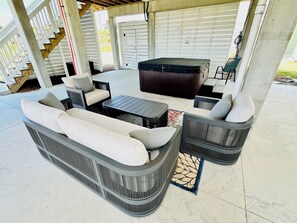 Cozy patio with seating