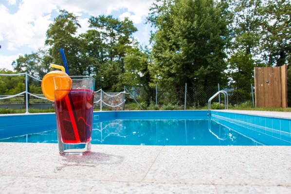 Drink by the pool