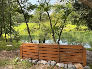 Pond sitting area
