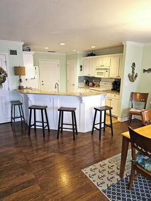 Fully stocked Kitchen with everything needed for a home-cooked meal!