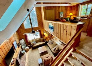 Two separate lounge areas with plenty of comfortable seating