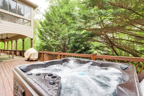 Deck | Private Hot Tub | Gas Grill | River Views