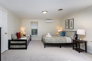 [Bedroom 2, upstairs] 1 queen bed, 1 twin bed