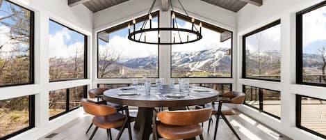 Dining with View of Steamboat Resort