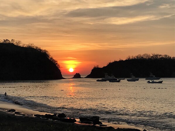 Enjoy the sunset on Ocotal beach
