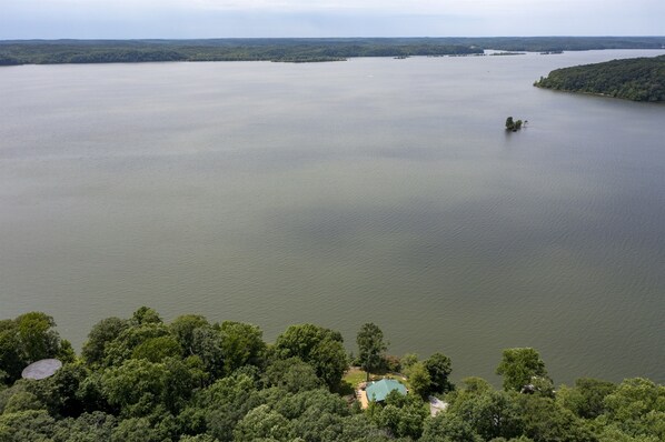 Property is on beautiful Kentucky lake with direct lake access -  private boat dock, boat launch and private beach for swimming