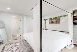 Master Bedroom with Fireplace and Smart TV