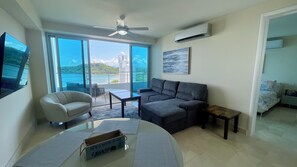 Living Area with Open Balcony