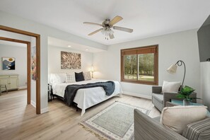 King Bedroom with sitting area and TV