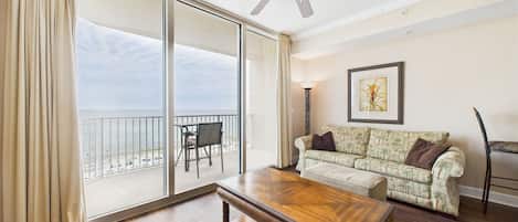 Balcony access in living area